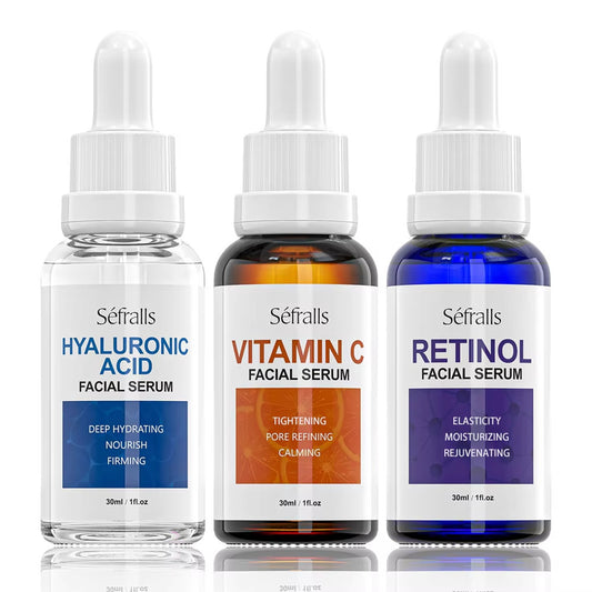 Sefralls Ensemble de sérum pour le visage En gros Acide hyaluronique Rétinol Vitamine C Hydratant Nourrissant Soins de la peau Sérums pour le visage USA