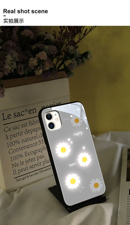 Compatible avec Apple, coque IPhone de protection à flash lumineux arrière.