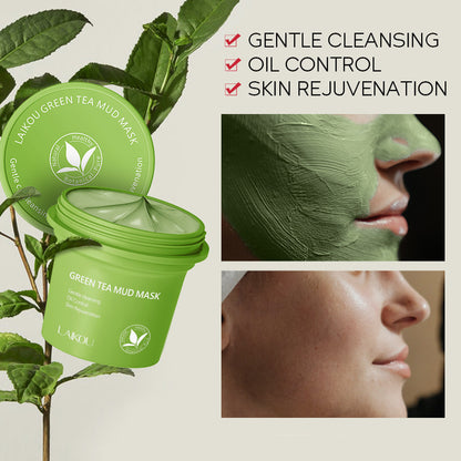 Masque Naturel de boue au thé vert nettoyant, hydratant et nourrissant KAOLIN