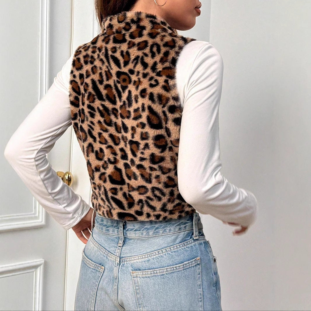 Gilet léopard femme Fashion Cool Top